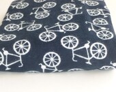 Flannel Fitted Crib Sheet - Riding Solo in Navy