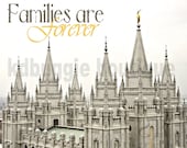 Families Are Forever Salt Lake City Temple Picture - available as an instant download - .png file 8"x10"