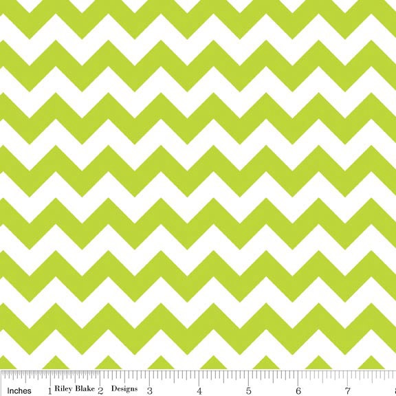 1 yard Lime Small Chevron  by Riley Blake