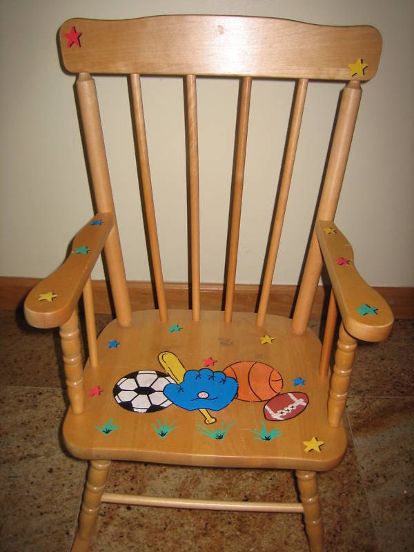 Personalized Rocking Chair-  OakAny theme/ Design - flower girl, ring bearer, newborn,gift