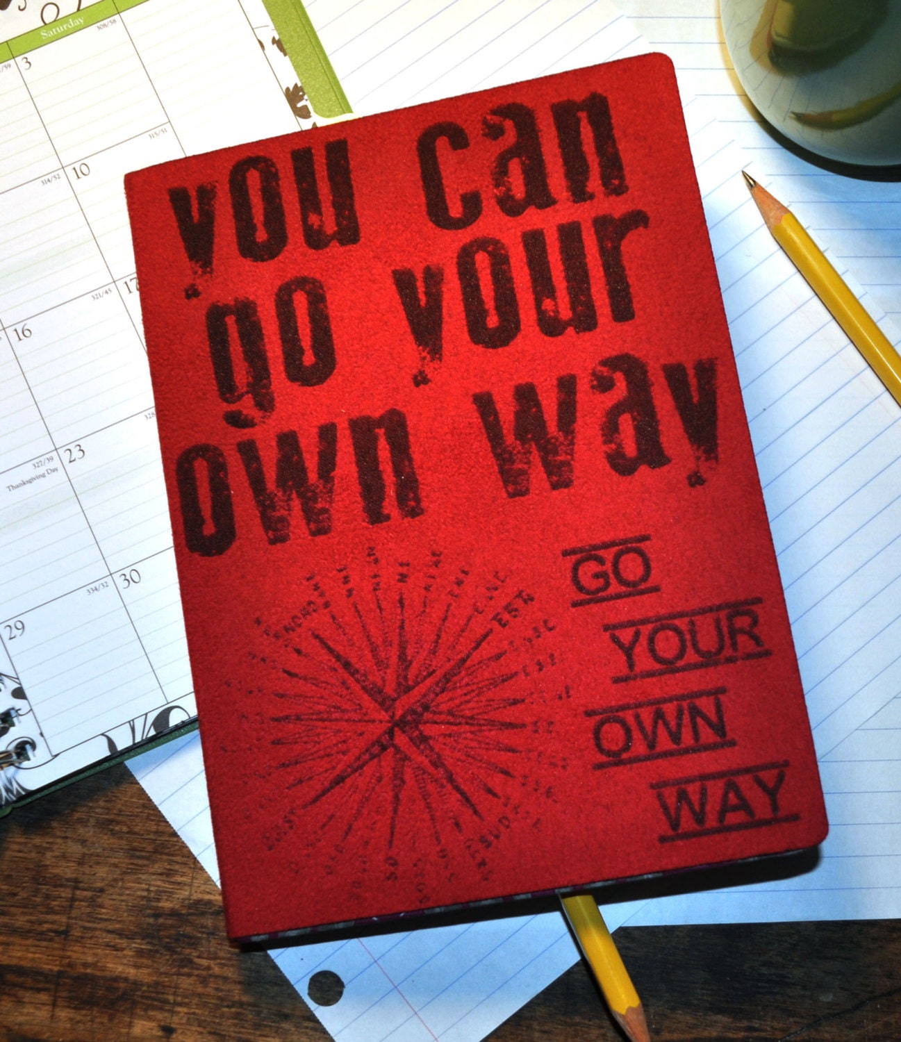 You Can Go Your Own Way - Fleetwood Mac inspired, Independent, Personal Journal,  Blank  note book, Book, Journal