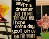 Mad-4-Grads Super Sale Imagine - John Lennon - Canvas Art wall decor, for Home, Office, Dorm, Bedroom,  Kids Room wall art