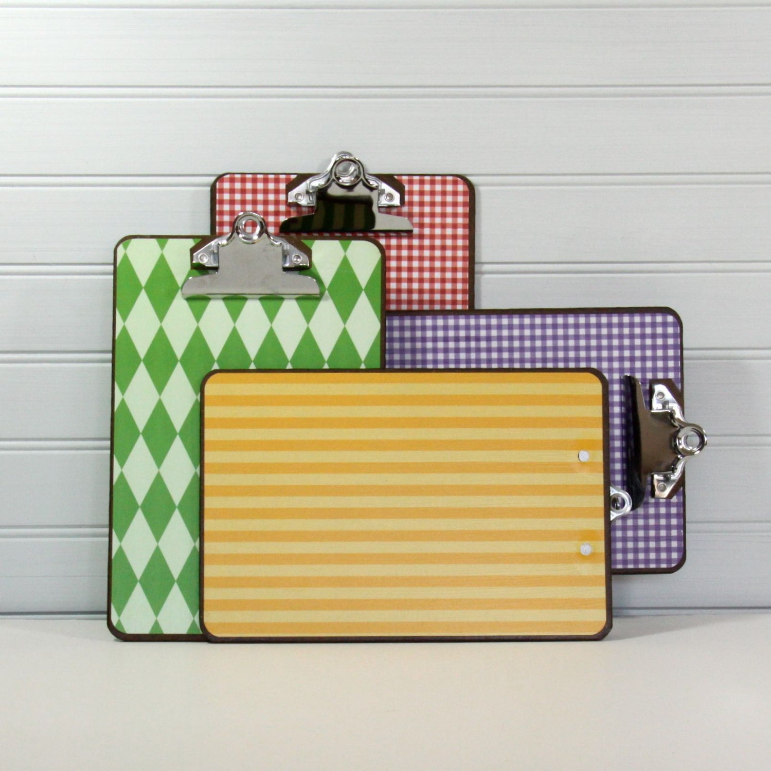 Papered Clipboards.  Journal Sized.  Set of Four Bolds.