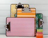 Papered Clipboards.  Journal Sized.  Set of Four Brights 2.