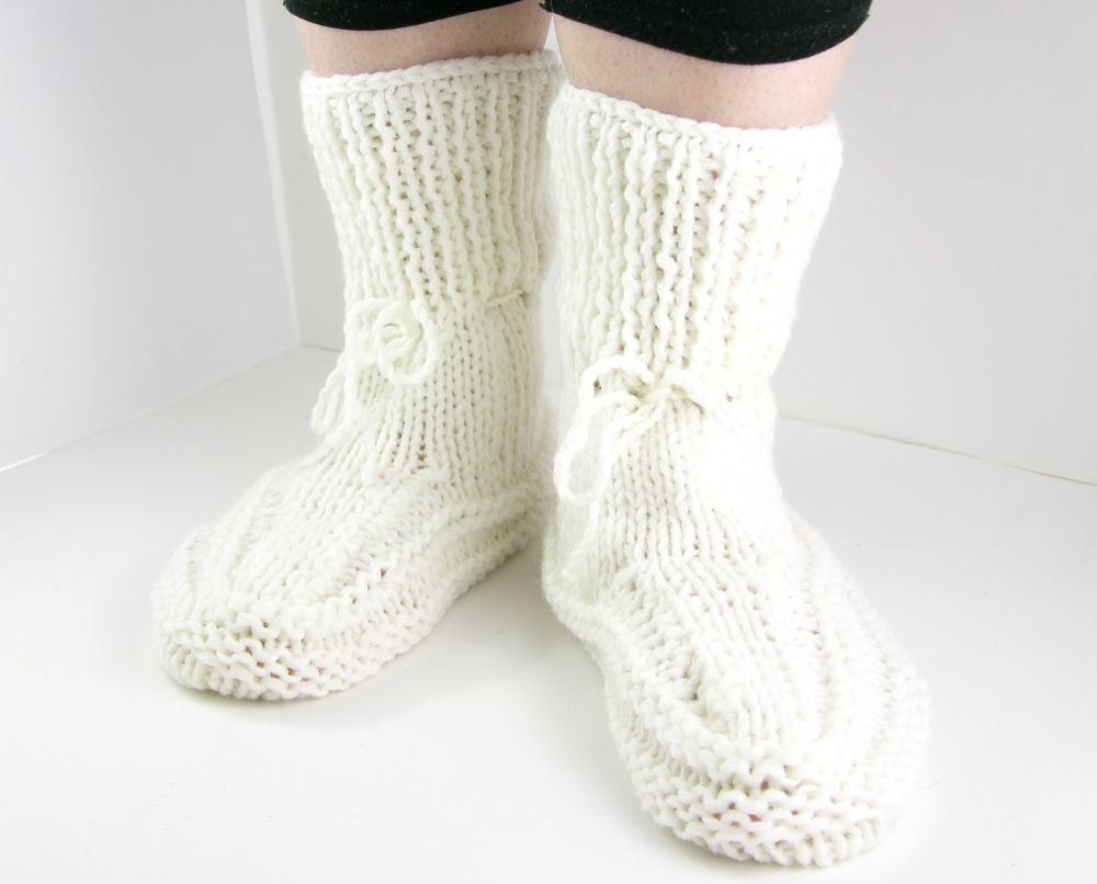 knit slipper sock women slipper socks knit socks white wool