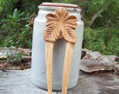 hand carved holly wood hair fork Mothers day birthday