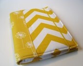 Designer Daily Organizer - Yellow Chevron - Ereader Notepad Cover