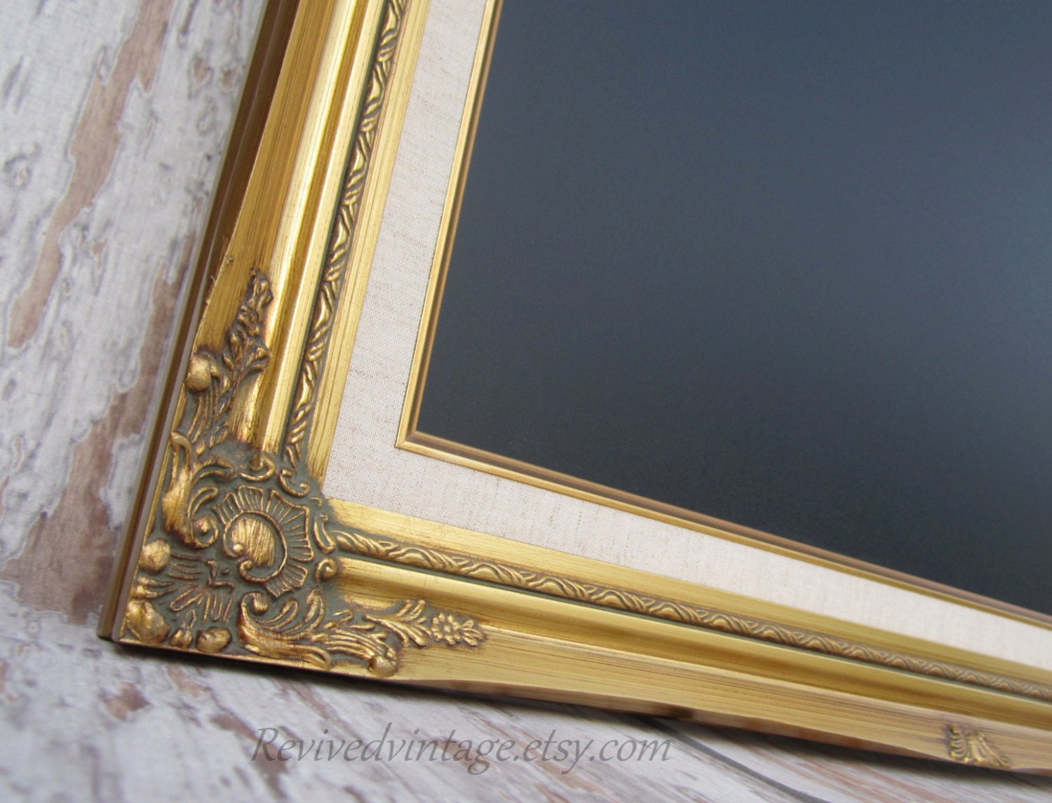 GOLD FRAMED CHALKBOARD Wedding Menu Board Magnetic Wedding Decor French Country Home Chalk board  Decorative Kitchen Chalkboard Black board