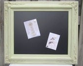 ORNATE FRAMED CHALKBOARD Distressed Celery Green Framed Menu Board Kitchen Chalk board Shabby Chic Magnetic Chalkboard 27"x23" Unique Gift