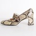 Size 7 Vintage 60s MOD Vinyl Snakeskin Loafers 37