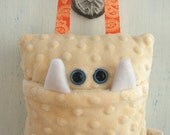 Light Yellow Tooth Fairy Pillow Monster