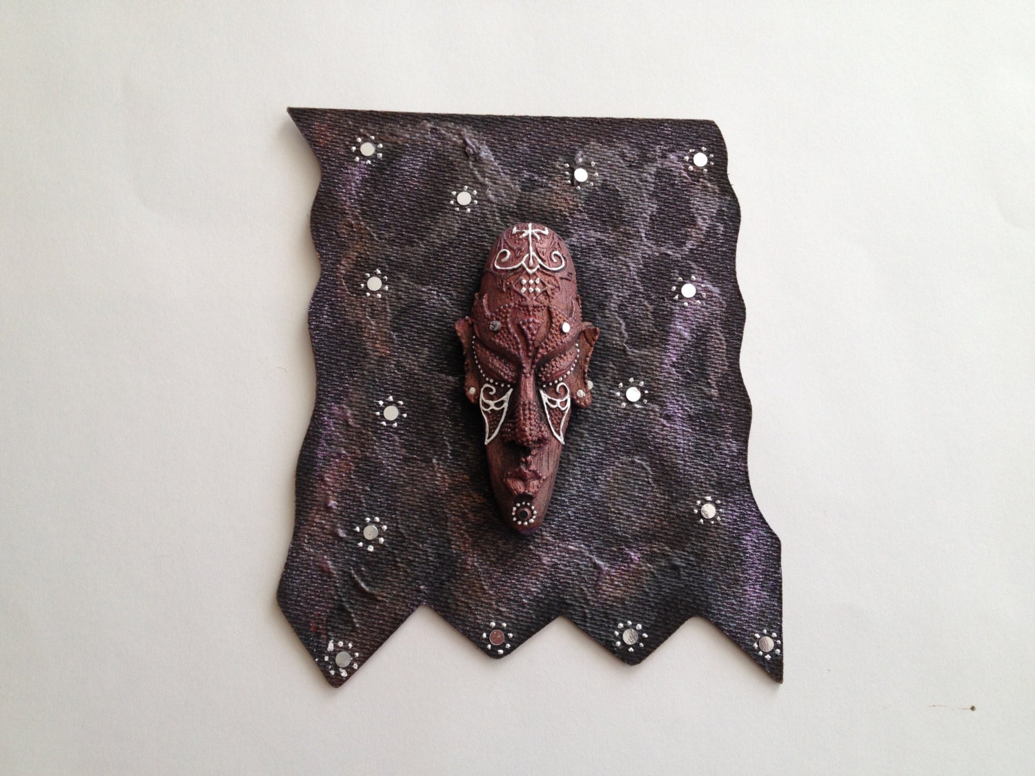 Multi media Mask- 3d Mask- decorated with acrylic paints