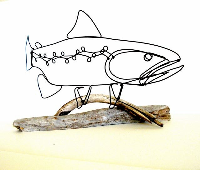 Trout Wire Sculpture