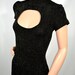 Cartwheel... Vintage 90's Betsey Johnson Slinky Black Sparkling Cut Out Dress