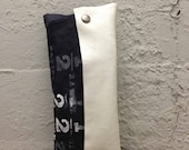 Studio SALE Women's Clutch Bag/ Leather Purse/Canvas Handbag/ Leather Clutch Bag/Edgy Clutch Bags
