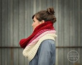 Ombré Cowl Scarf in Geranium