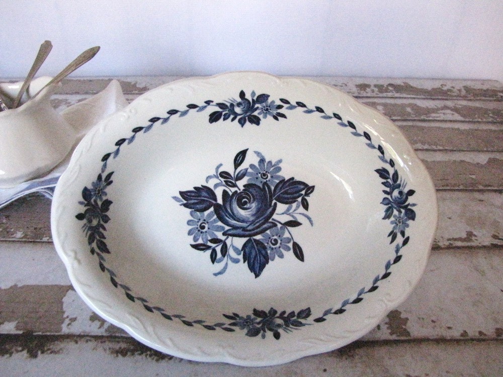 Ironstone Bowl Oval English from AllieEtCie
