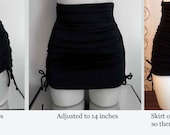 Skirt Only Greta Adjustable length Swim Skirt in Black