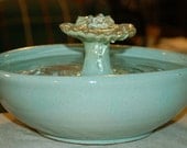 REDUCED - Cat Fountain, Ceramic, Handmade, Foodsafe -  "Shell Fountain" - 10 Plus Inch Diameter
