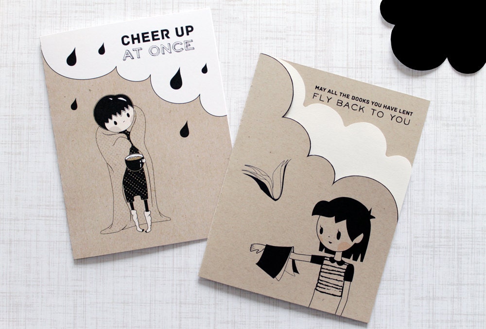 Silver Lining - set of 2 cards