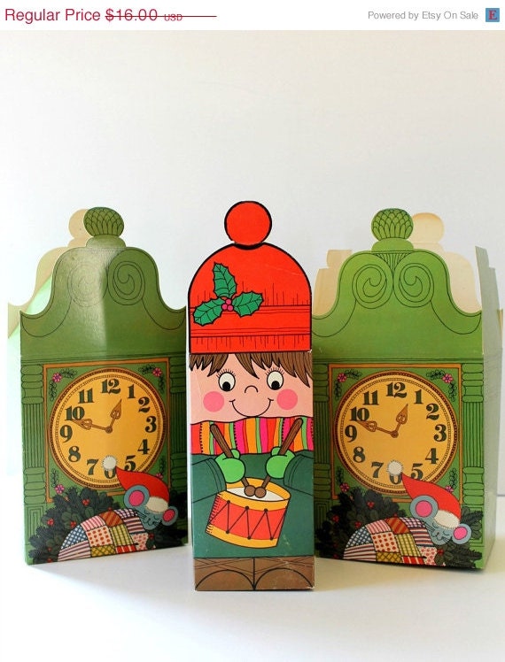 CLOSING SALE Reduced 50% Vintage Retro Christmas Gift Box Set