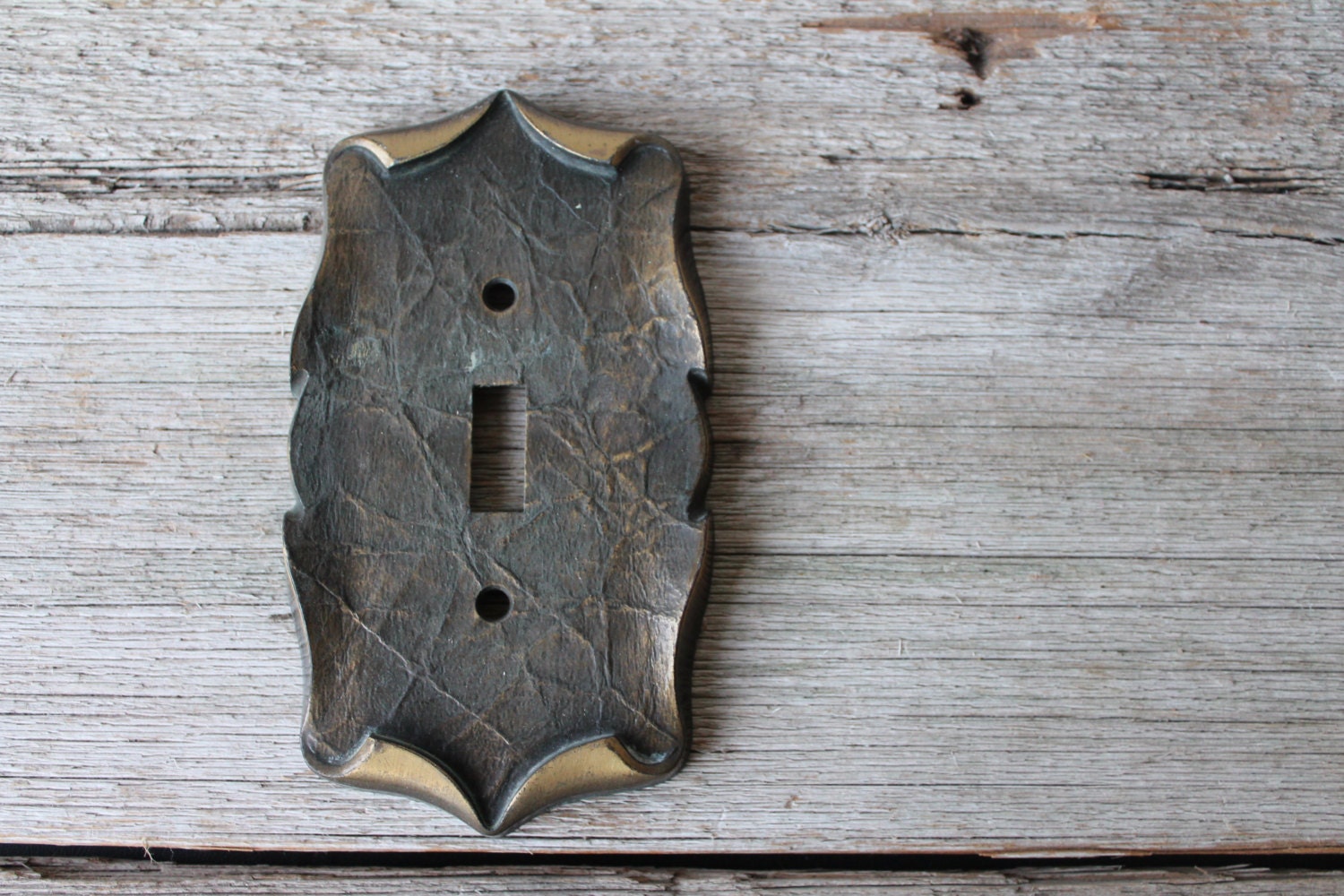 Vintage Brass Single Switchplate