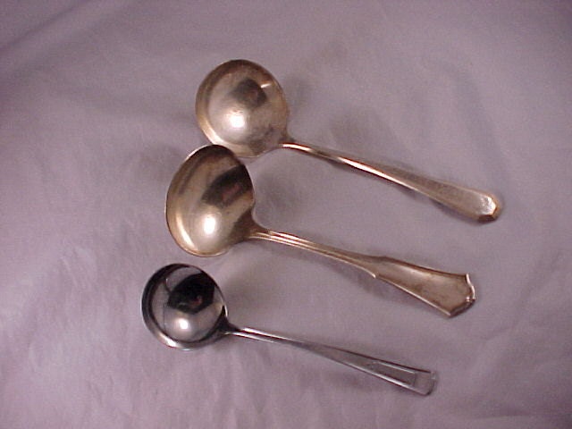 Flatware Ladels Silverplate and Stainless Steel