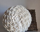 Granny Bloom Throw Pillow Flower Power Retro Home Decor Cream