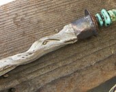Driftwood Pendant with Turquoise
