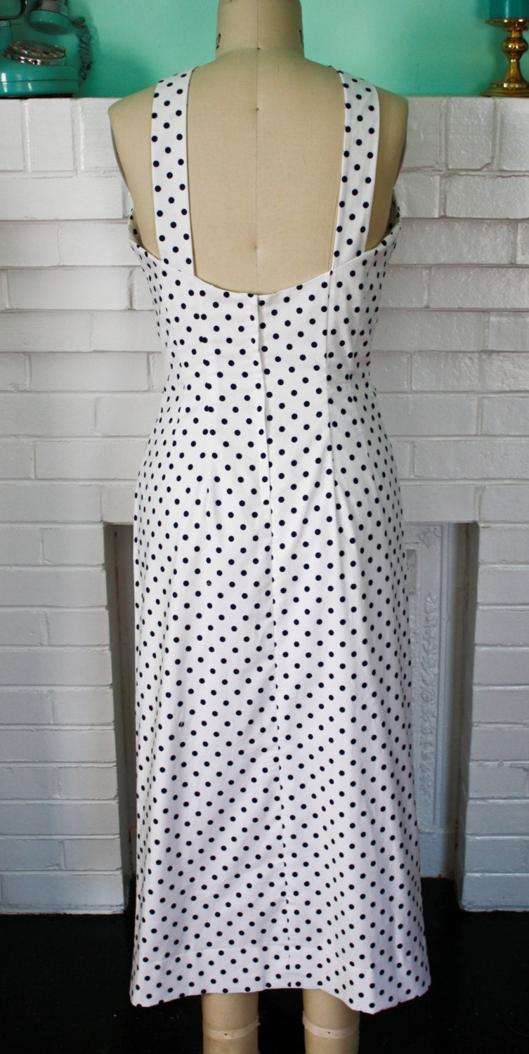 RESERVED-Marilyn Monroe Dress-Polka Dot Wiggle Pinup-Seven Year Itch Hallway Dress-Custom Made to Size