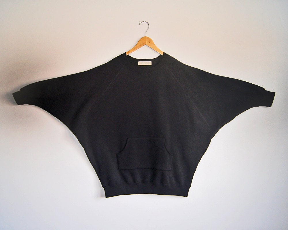 Black One Size Oversized Sweatshirt