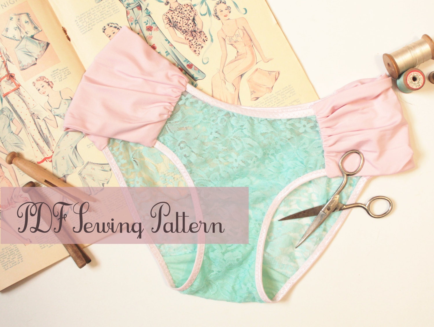 Ohhh Lulu 1305 Sophia Ruched Bikini Panties Multi-size Digital PDF Sewing Pattern