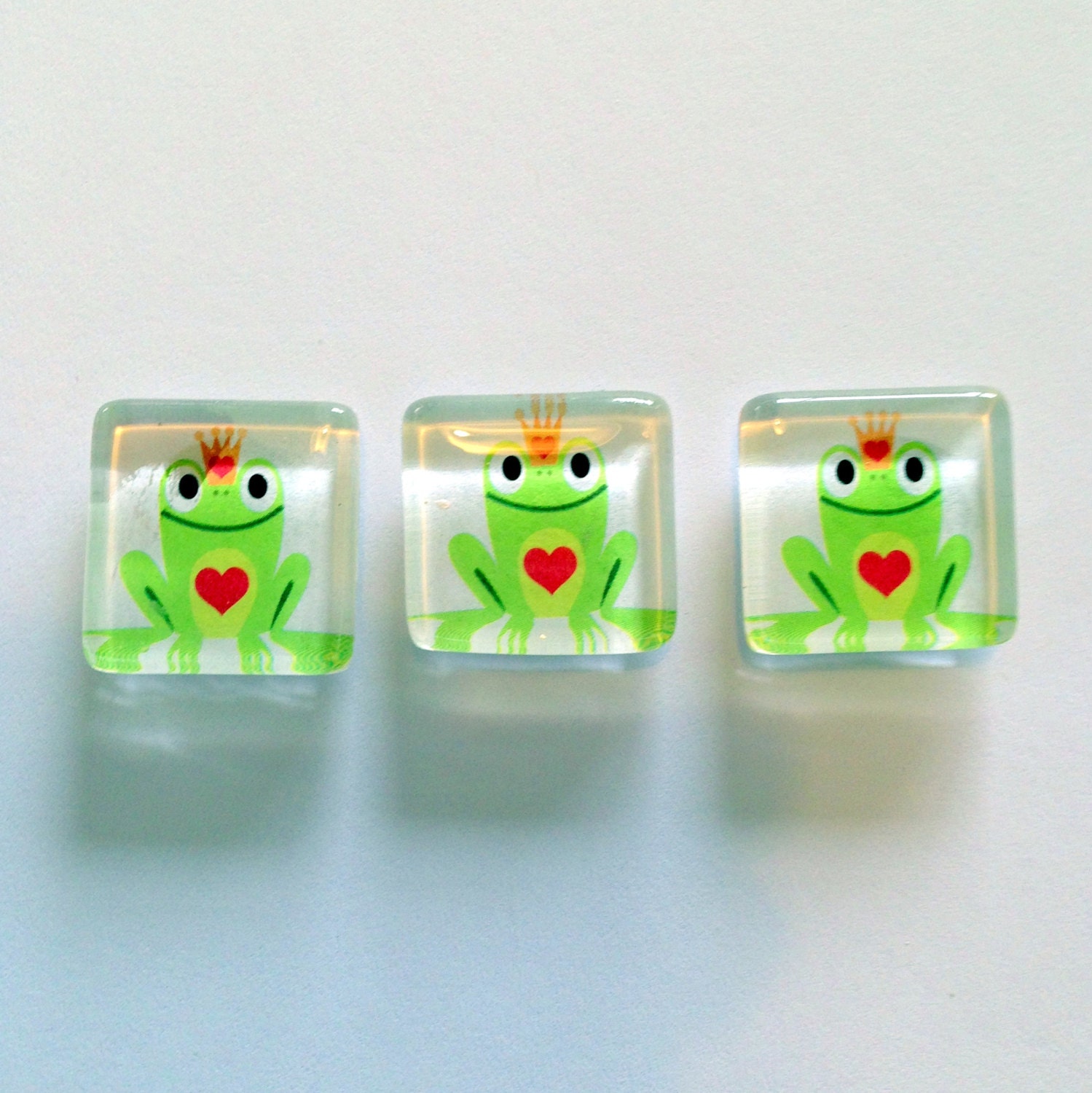 Frog Prince Magnets, Set of 3, Baby Shower Favor