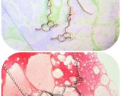 Memorial Day Weekend Sale Serotonin Molecule Gift Set - Matching Chemistry Jewelry - Bracelet or Necklace and Earrings