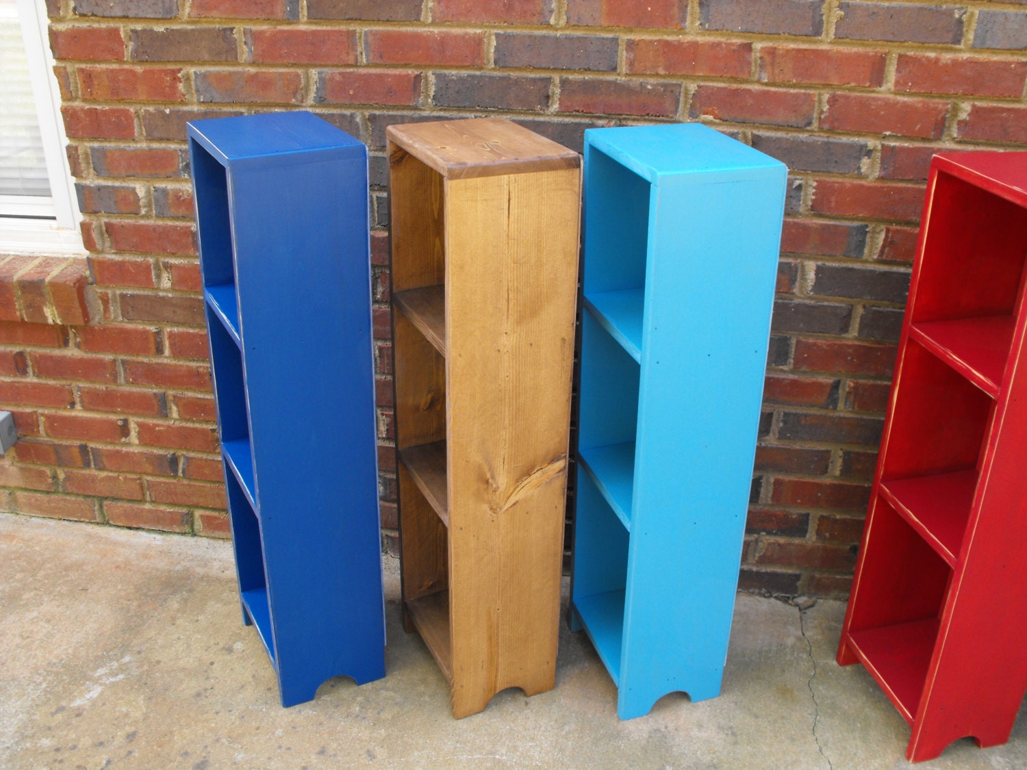 Bookcase Storage Shelf  Shabby Style Handmade   36" x 18" x 9 1/2"