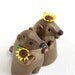Groundhog Wedding Cake Topper with Sunflowers by Bonjour Poupette