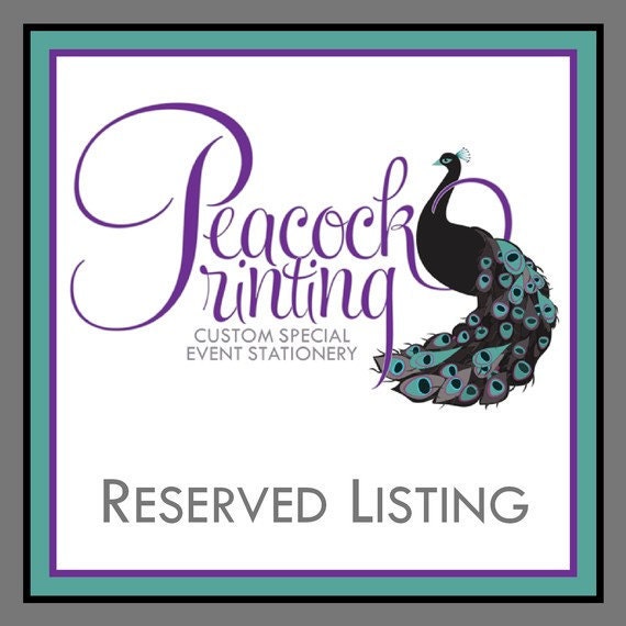 Reserved for Melissa