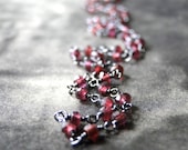 Gemstone Necklace, Gift for Her, Garnet Necklace, Accessories