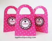 Barbie Inspired Silhouette Personalized Name Favor Bag Purses
