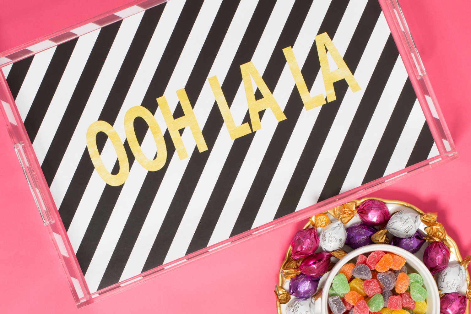 Ooh La La Lucite Tray - by Flair Designery