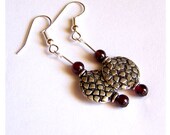 Sassy and Bold Earrings With Red Garnet Accent Beads