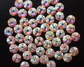 Swarovski SS12 (3mm) 2058 Swarovski Elements Rhinestones (Flat Back) 14 Faceted Cut Round Crystal (Clear AB 001AB) (50pcs) RH-SW005