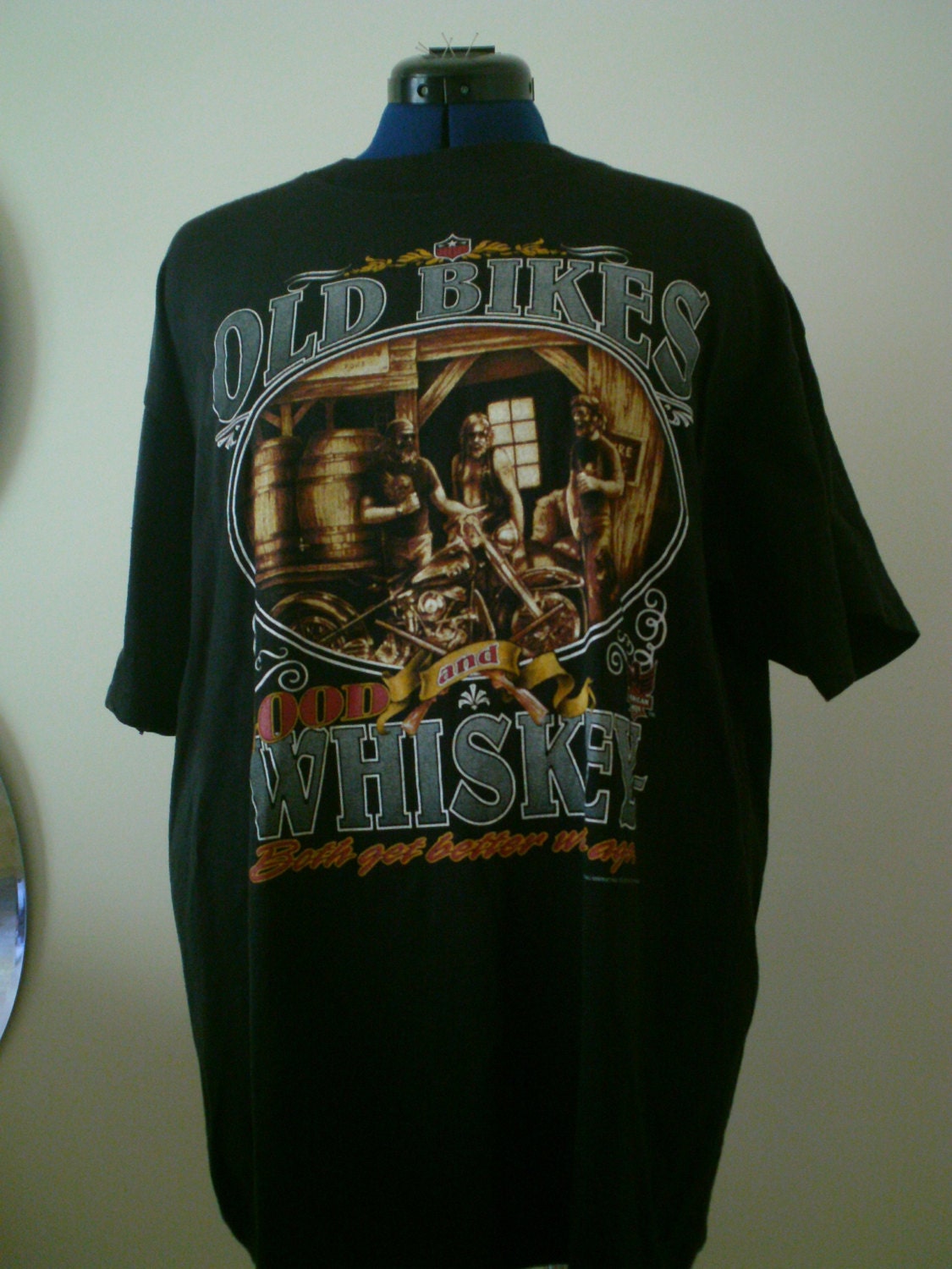 New 3D Emblem made in USA XL men's black short sleeve t-shirt