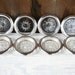 Made In ITALY - Set of EIGHT Antique Coasters - SILVERPLATED Glass Etched