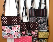 DESIGN your OWN Custom Fabric Ipad Kindle Nook Computer Passport Travel Messenger Bag Sleeve Case Sling Purse