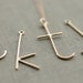 Custom Initial Monogram Letter Necklace in 14 Kt Goldfill with Chain