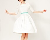 30% OFF - 1950s Wedding Dress - 50s Dress - The Perfect Courthouse Wedding Dress