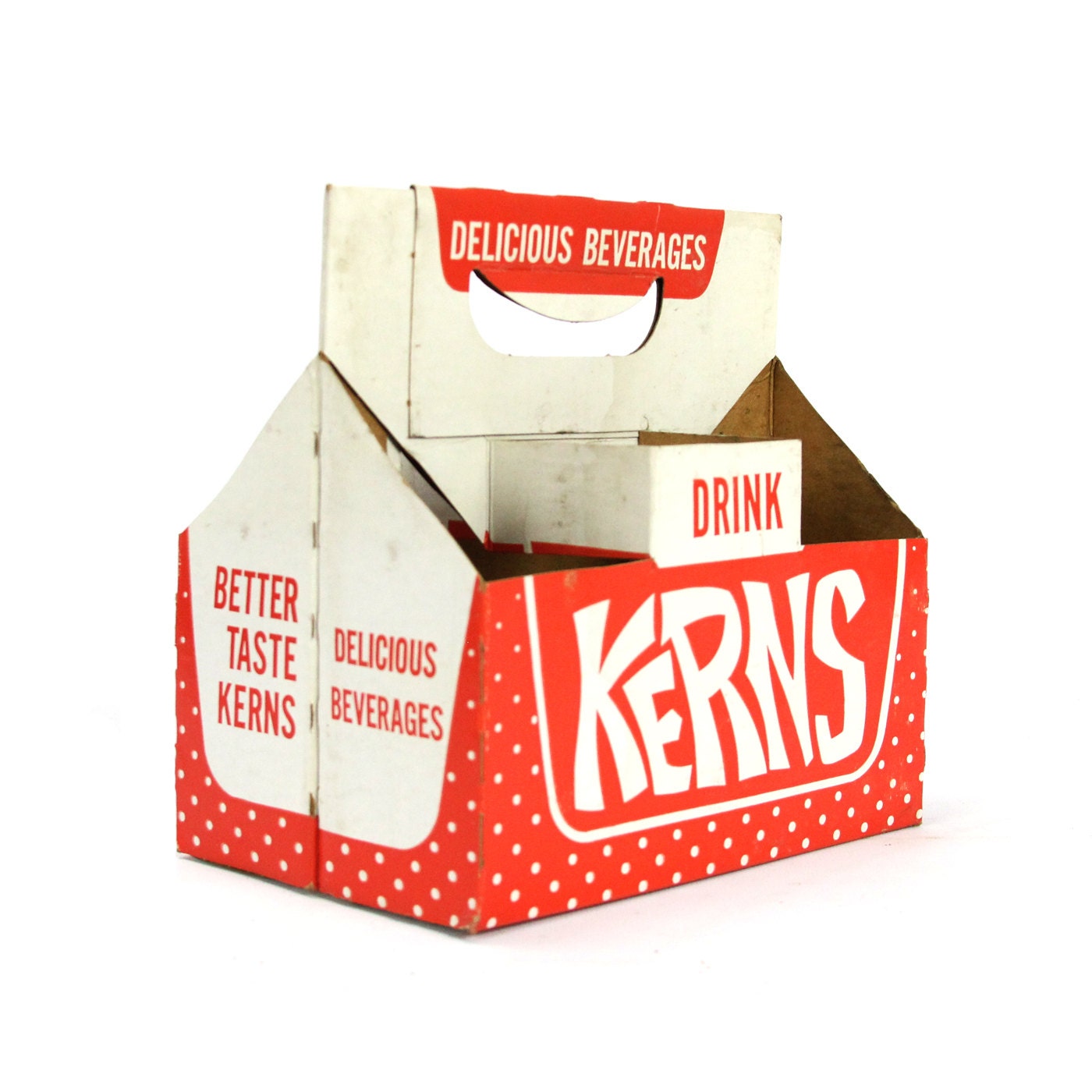vintage kern's soda bottle carrier