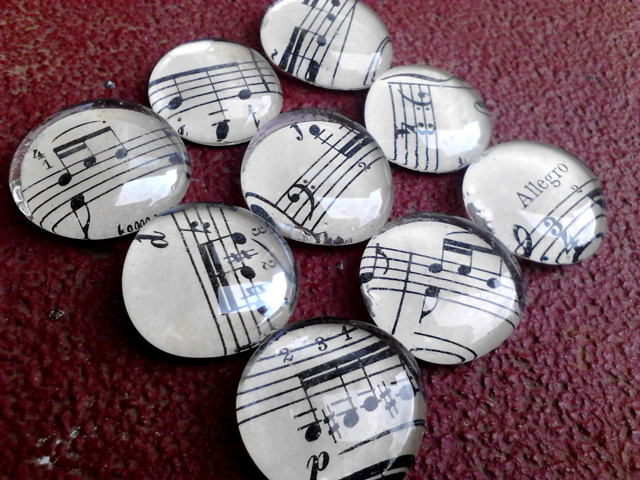 Vintage Sheet Music Magnet Set