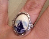 Deft Dutch Ceramic Sailboat Ring 